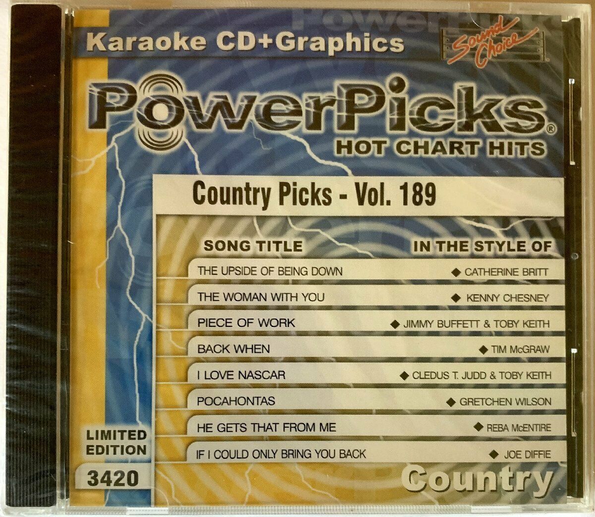 Sound Choice Karaoke Power Picks Country - Awesome Songs - Sc3420  New - Lot 153