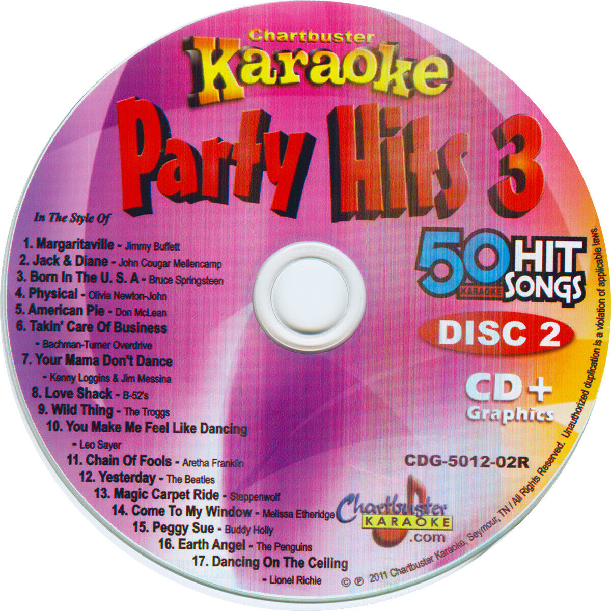 Party Hits Vol-3 Karaoke Charbuster Cd+g 5012 Disc-2 The Beatles+ New In Sleeves