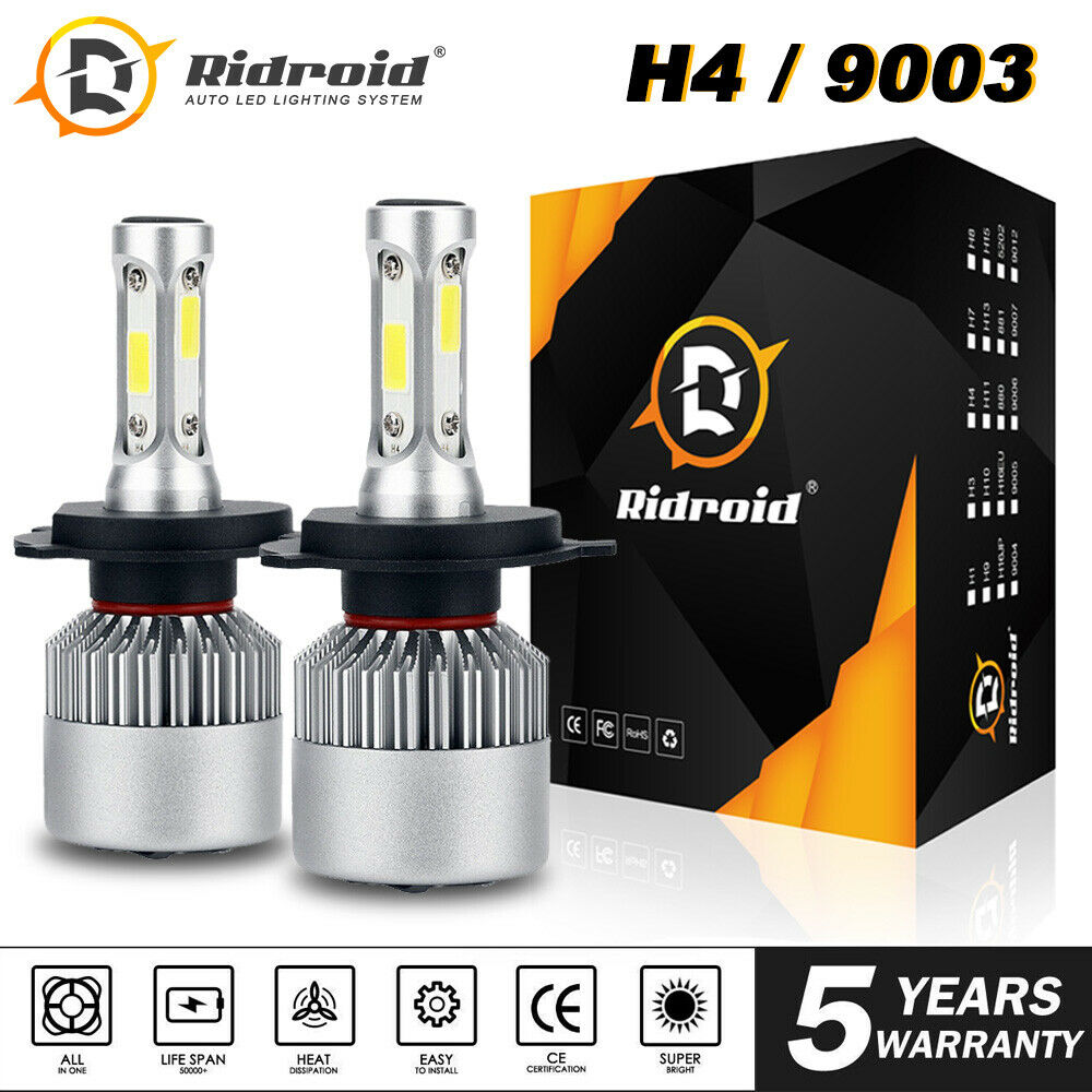 2x H4 Hb2 9003 285000lm 1950w Led Headlight Kit Hi/lo Beam Bulb High Power 6000k