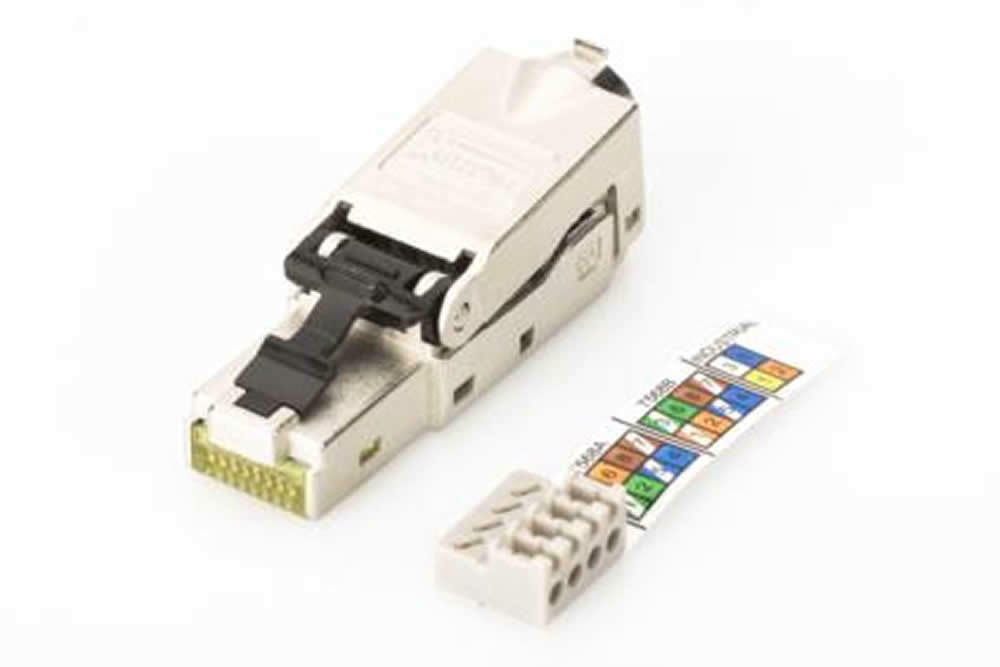 Digitus Dn-93631 Shielded Rj45 Plug For Cat6a And Cat7,10gbit,for Field Assembly